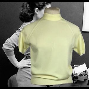 Vintage 1960s Yellow Orlon Sweater